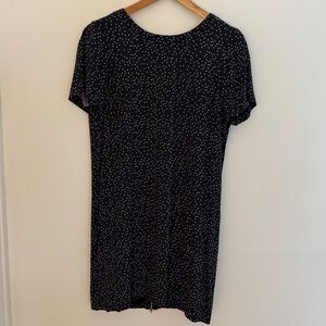 Madewell Polka Dot, Zipper, Deep V-back Shift Dress SZ 0